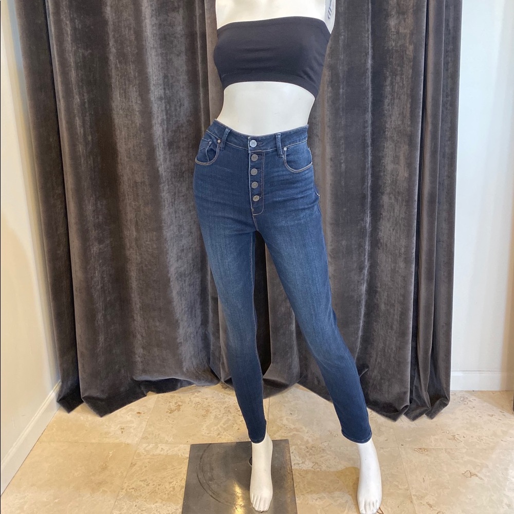 Dark High Rise Skinny Denim